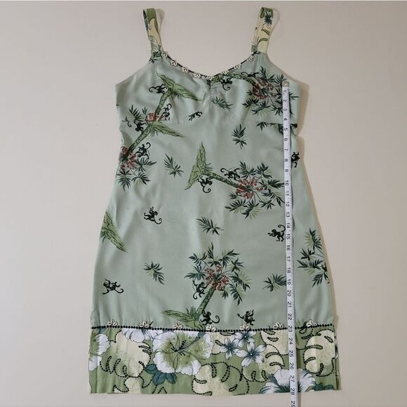 Faith by Cecilia Forrester Green Tropical Print Summer Midi Dress - Picture 7 of 12